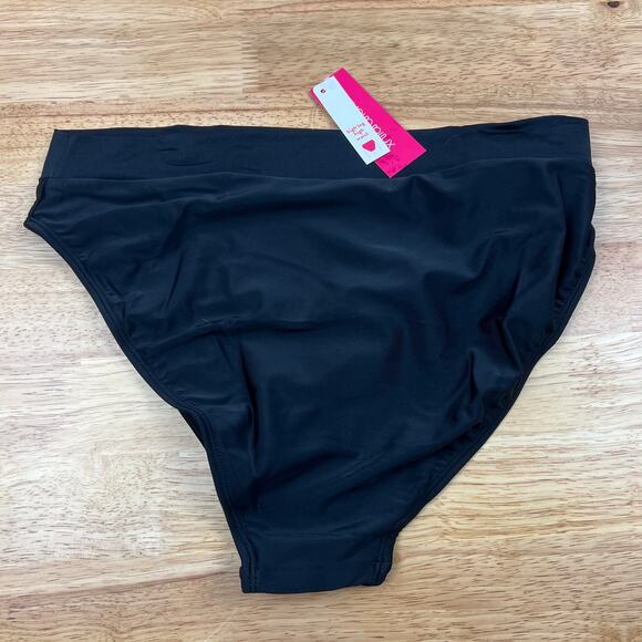 Xhilaration Juniors' High Leg High Waist Black Bikini Bottoms - Size Large - NWT - Picture 5 of 5